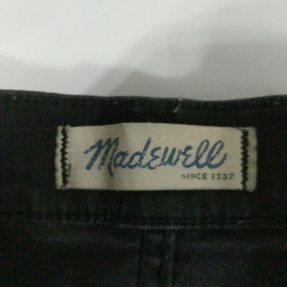 Madewell Black High Riser Cut Off Shortie Shorts - size 30 - Picture 2 of 7